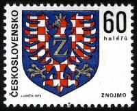 (1975-016) Марка Чехословакия "Орел на гербе"    Гербы чехословацких городов III Θ