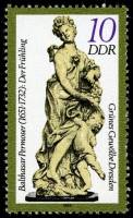 (1984-068) Марка Германия (ГДР) "Весна"    Скуоьптуры, Дрезден II Θ