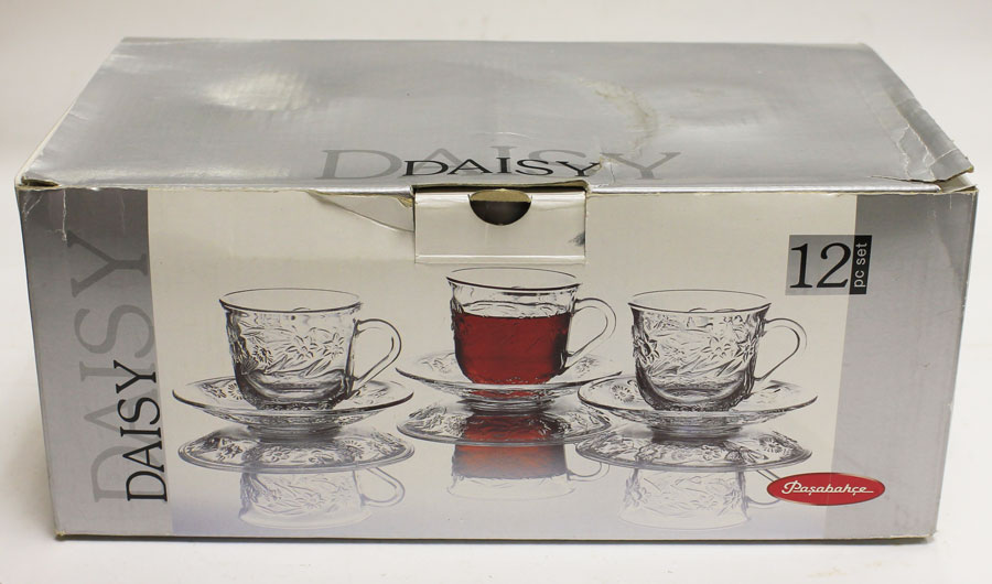 Чайный набор на 6 персон &quot;Дейзи&quot;, Paşabahçe, Турция, стекло (состояние на фото)