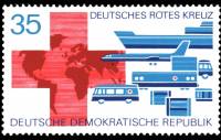 (1972-067) Марка Германия (ГДР) "Транспорт"    Красный Крест ГДР III O