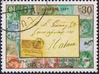 (1987-019) Марка Куба "Конверт 1890 г."    День почтовой марки III Θ