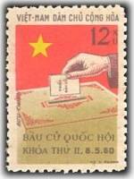 (1960-015) Марка Вьетнам "Голосование"    Выборы в Национальное Собрание III O