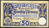 (№1919) Банкнота Германия 1919 год "50 Pfennig"