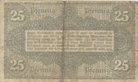 (№1918) Банкнота Германия 1918 год "25 Pfennig"