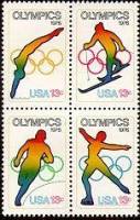 (№1976-1282) Лист марок США 1976 год "1976 Олимпийские игры блок из 4", Гашеный