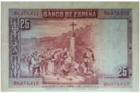 (№1936P-NL26) Банкнота Испания 1936 год "25 Pesetas"