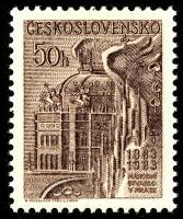 (1983-041) Марка Чехословакия "Здание"    100-летие Национального театра в Праге II Θ