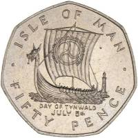 () Монета Остров Мэн 1980 год 50 пенсов ""  Медь-Никель  UNC