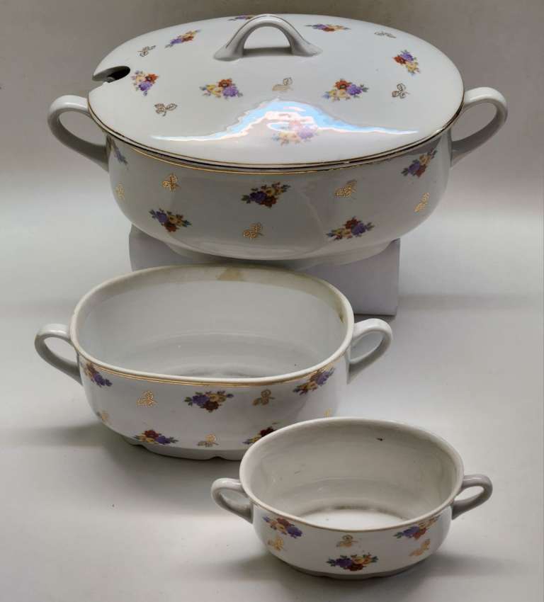 Супницы бульонницы Пролетарий 1957 г 3 штуки