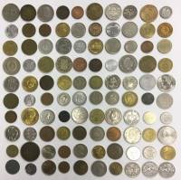 Набор иностранных монет, разные страны, года, номиналы, 100 шт. (сост. на фото)
