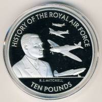 (№2008km192) Монета Джерси 2008 год 10 Pounds (Королевские Военно-Воздушные Силы. Реджинальд Джозеф 