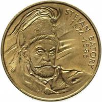 (011) Монета Польша 1997 год 2 злотых "Стефан Баторий"  Латунь  UNC