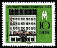 (1983-017) Марка Германия (ГДР) "Ярмарочный дом "Петергоф""    Ярмарка, Лейпциг III O