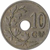 (№1901km48) Монета Бельгия 1901 год 10 Centimes (Французская легенда - небольшая год)