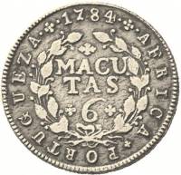 (№1784km26) Монета Ангола 1784 год 6 Macutas