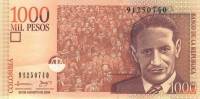 (,) Банкнота Колумбия 2008 год 1 000 песо "Хорхе Эльесер Гайтан"   UNC