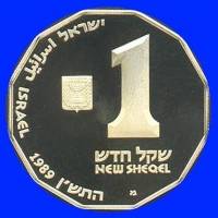 () Монета Израиль 1989 год 1 новый шекель ""   AU