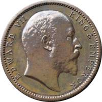 () Монета Индия 1903 год 1  ""   Биметалл (Серебро - Ниобиум)  UNC