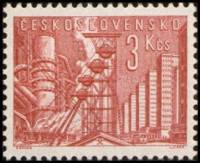 (1961-028) Марка Чехословакия "Металлургический завод в г. Кладно" , III O