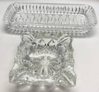 Рыбница + пепельница хрусталь