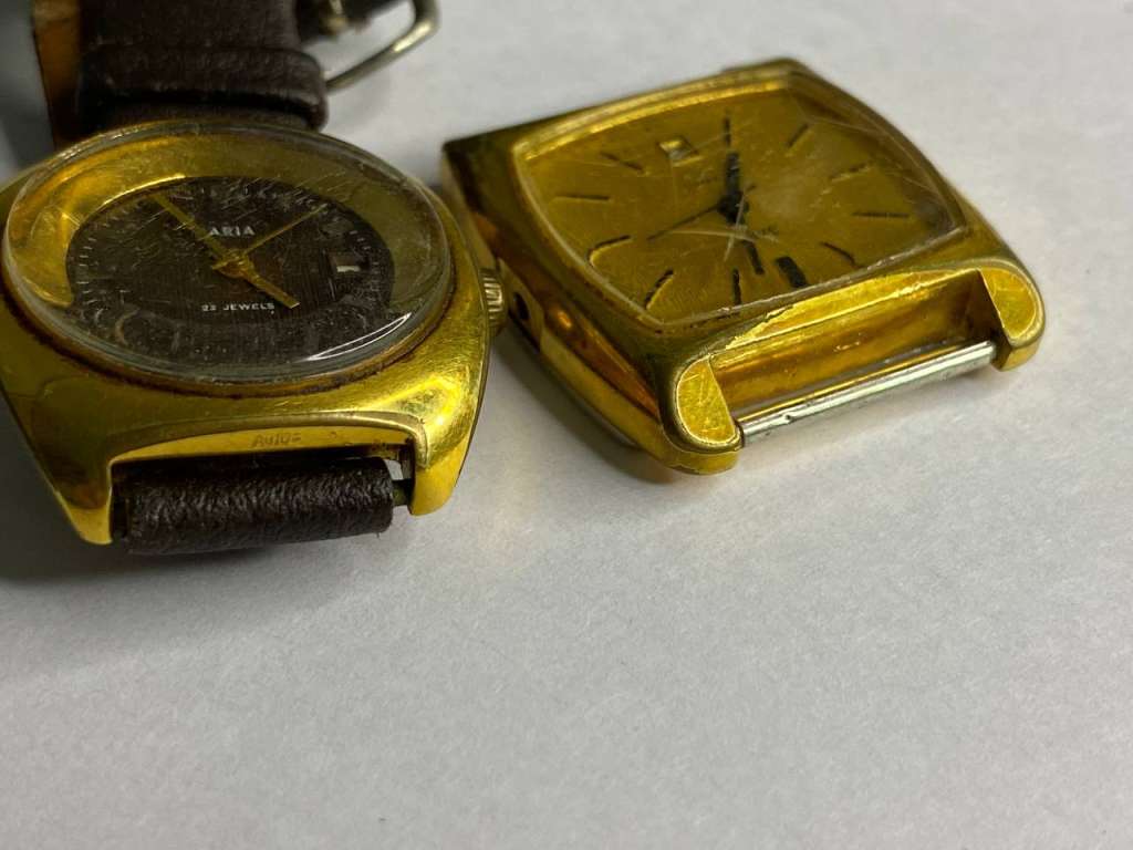 Часы наручные Заря Au10 22 камня, 2 шт