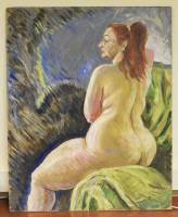 Картина В.М. Чуркин "Обнажённая натура. №5", 55х68 масло, оргалит, 2005 г. (см. фото)
