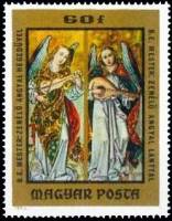(1973-078) Марка Венгрия "Ангелы"    Картины неизвестных венгерских мастеров II Θ
