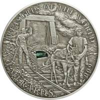 (№2009km264) Монета Палау 2009 год 5 Dollars (Изумруды)