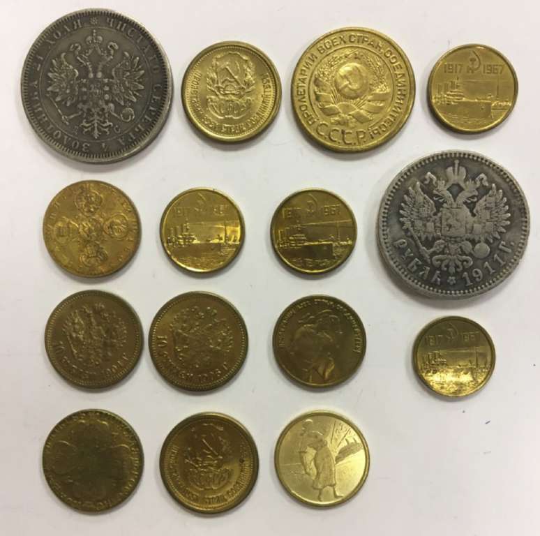 (,) Набор копий монет (15 шт.) Россия Разные года год    UNC