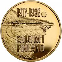 () Монета Финляндия 1992 год 10000  ""   Биметалл (Платина - Золото)  UNC
