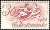 (1966-002) Марка Чехословакия "Фигуристы" ,  III Θ