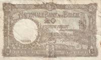 (№1944P-111a.14) Банкнота Бельгия 1944 год "20 Francs"