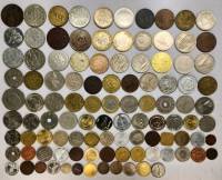 Набор иностранных монет, разные страны, разные года, разные номиналы, 104 штуки
