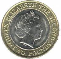 () Монета Остров Джерси 1998 год 2 фунта ""   UNC