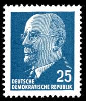 (1963-001) Марка Германия (ГДР) "Ульбрихт Вальтер"  голубая  Председатель Гос. совета II Θ