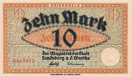 (№2017) Банкнота Германия (Без даты) 10 Mark&quot;