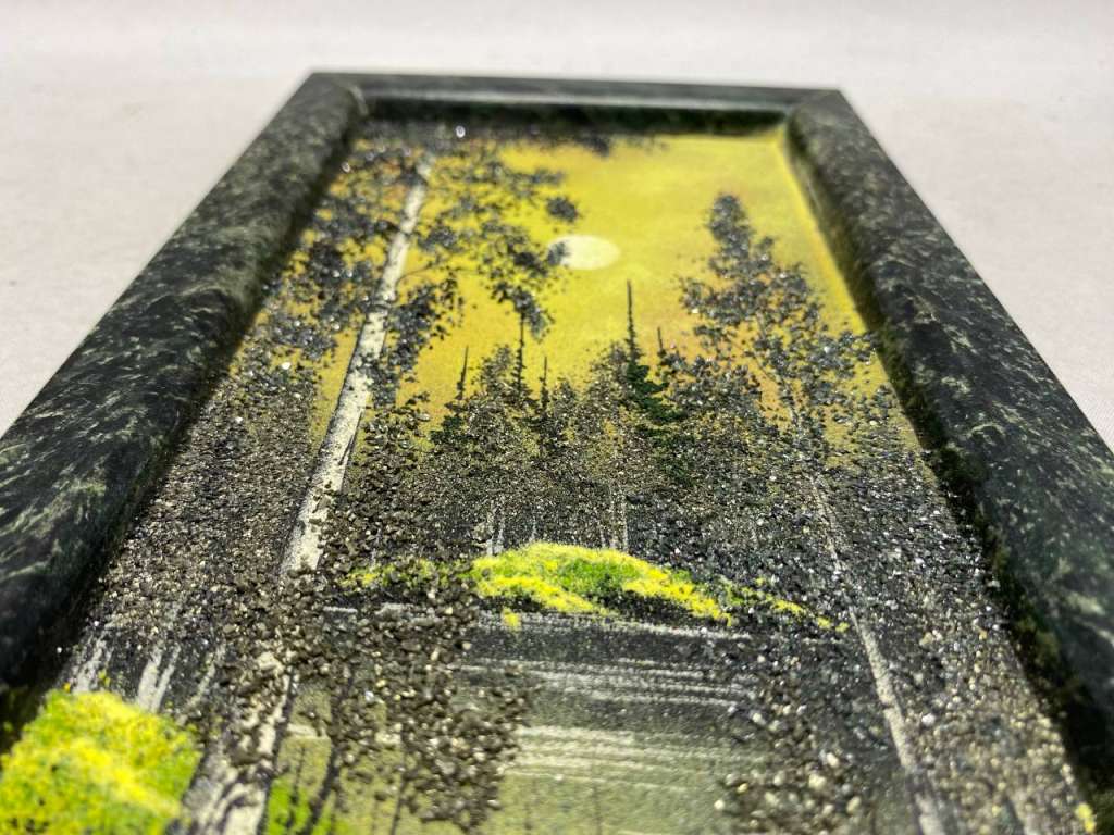 Панно картина пейзаж из камня