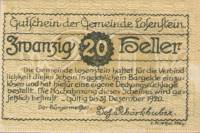 (№1920) Банкнота Австрия 1920 год "20 Heller"