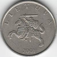 () Монета Литва 2001 год   ""   Серебрение  VF