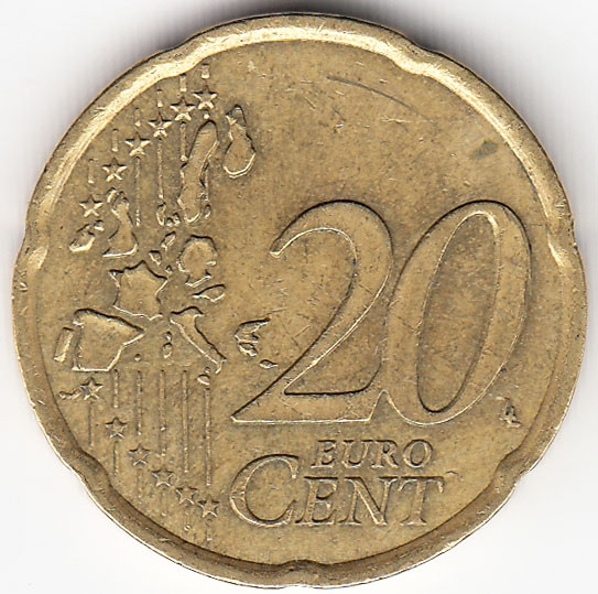 (2002) Монета Франция 2002 год 10 центов  1. Старая карта ЕС Северное золото  VF