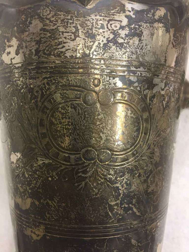 Ведро для шампанского, Индия, 20 век, металл, серебрение (сост. на фото)