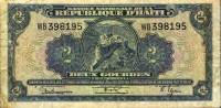 (№1950P-175a.2) Банкнота Гаити 1950 год "2 Gourdes"