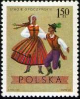(1969-058) Марка Польша "Опочно, Лодзь" , III O