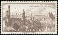 (1957-007) Марка Чехословакия "Карлов мост, Прага"    Красота наших городов III Θ