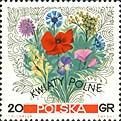 (1967-042) Марка Польша "Букет цветов"   Полевые цветы I Θ