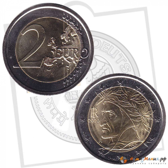 (2010) Монета Италия 2010 год 2 евро  2. Новая карта ЕС Биметалл  UNC