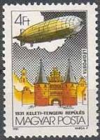 (1981-013) Марка Венгрия "Любек"    Международная аэрокосмическая выставка марок LURABA, Люцерн: Пол