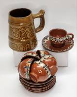 Кофейные пары 6 штук и Пивная кружка Самара обливная керамика