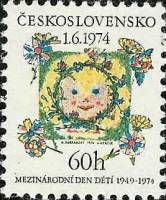 (1974-031) Марка Чехословакия "День защиты детей"    25-я годовщина Международного Дня защиты детей 
