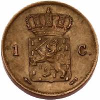 (1863) Монета Нидерланды (Голландия) 1863 год 1 цент   Бронза  UNC